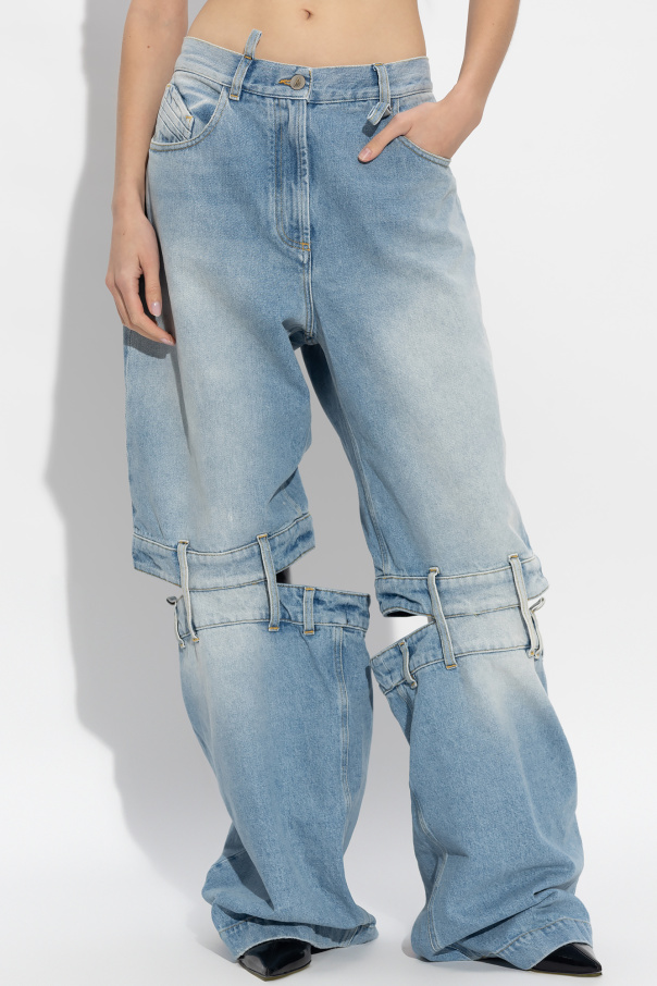 デニム・ジーパン THE ATTICO Cut-out jeans THE ATTICO◇カットアウト カーゴ ワイドジーンズ デニム (THE